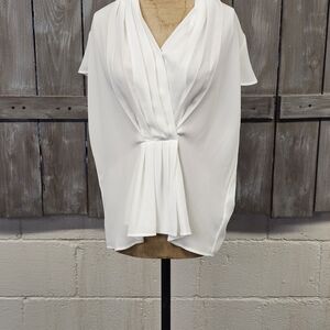 Calvin Klein Womens Blouse‎ Shirt Top Size MEDIUM White Lightweight NWT READ